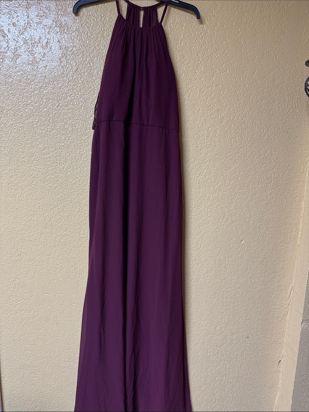 Plum Halter Maxi Skirt Dress